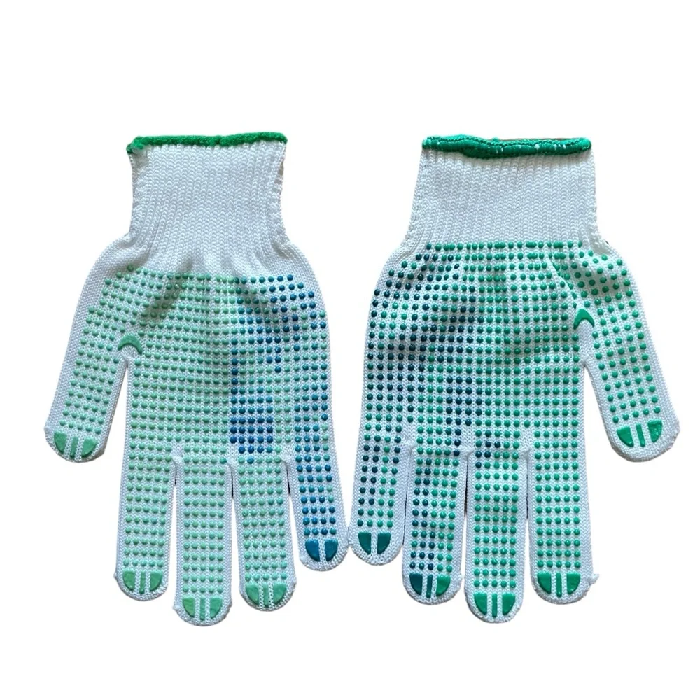 Unisex Gloves with Grip for Golf Gardening Work Running White Green Teal